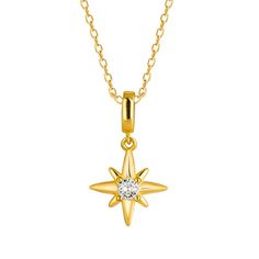 Buy GIVA 925 Sterling Silver 18K Gold Plated North Star Pendant With Link Chain | Necklace to Gift Women & Girls | With Certificate of Authenticity and 925 Stamp | 6 Months Warranty* at Amazon.in Trendy Silver Jewelry, North Star Pendant, For Girlfriend Gifts, Gifts For Girlfriend, Sterling Necklaces