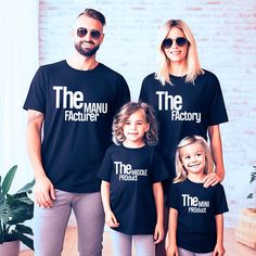 ABOUT OUR Son, Child, Dad, Mom, the manufacturer, the factory, the mini product family matching shirts ✔️ DELIVERY TIMES ✔️ It takes us 1-5 business days to create items. ️Everything is printed and handmade. On average, your order will be shipped within 3 to 7 days after you place it. ️ Estimated delivery time for shipments to the US is 3 to 6 business days. HOW TO ORDER 1) Check and review all photos. 2) Choose your t-shirt style, color and size. 3) Click add to cart. You can go back and follow Family Matching Black Shirt, Black Matching Family Shirt, Family Matching Shirt With Letter Print For Events, Family Matching Letter Print Shirt For Family Events, Family Matching Crew Neck Shirt, Family Matching Cotton Shirt For Family Events, Family Matching Black Shirt For Family Reunion, Family Matching Shirts, Father And Baby