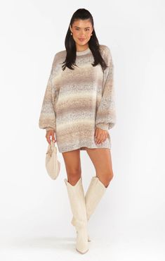 Timothy Tunic Sweater ~ Neutral Space Dye Knit Maternity Dress Outfits, Boho Maternity, Romper And Jacket, Dye Dress, Fuzzy Sweater, Gameday Outfit, Dyed Dress, Work Tops, Sweater Sale