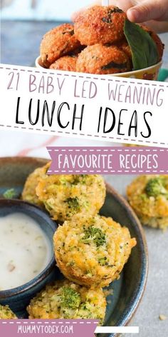 baby led weaning lunch ideas with broccoli, cheese and sauces