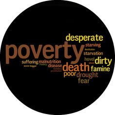 the word poverty written in different languages on a black background with other words surrounding it