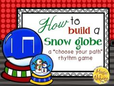 a snow globe game with the words how to build a snow globe and a snowman