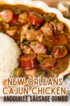 Celebrate the bold flavors and rich traditions of New Orleans with Cajun Chicken and Sausage Gumbo! 🍛🎉 Nothing embodies the spirit of the Big Easy quite like a hearty bowl of this delicious gumbo. Savor the taste of the Crescent City today! 😋🎷 #Gumbo #CajunCuisine #NewOrleansFlavors #LouisianaCooking Gumbo Recipe Crockpot, Cajun Chicken And Sausage, Andouille Sausage Gumbo, Gumbo Recipe Easy, Chicken And Sausage Gumbo, Gumbo Recipe Sausage, Chicken And Sausage, Sausage Gumbo, Cajun Dishes