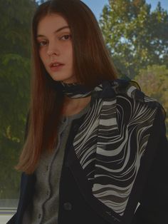 Composition : SILK 100%Color : BLACK,White,PINKCountry of Origin : CHINA Silk Scarf, Scarf Accessory, Composition, Chiffon, Black White, Women Accessories, China, Black And White, Silk