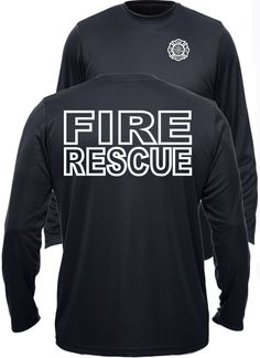 Fire Rescue T-Shirt v1 Short, Long, Polo, Performance, Hoodie and Quarter Zip Navy Pullover. 100% Love It Guarantee! Fair Game brand apparel. Print to order in Seaside, Oregon United States. Available in t-shirts, long sleeves, polos, performance, quarter-zips, full-zips and hoodies. Gildan & Jerzees Brand Unisex Sizing-pre-shrunk All 100% cotton Design will appear smaller on larger size shirts. To view apparel size charts and apparel specifics clink on link- https://www.etsy.com/listing/775 Black Moisture-wicking Fan Apparel T-shirt, Black Sublimation Print Fan Apparel T-shirt, Black Fan Apparel T-shirt With Sublimation Print, Black Long Sleeve Pre-shrunk T-shirt, Black Custom Print Fan Apparel T-shirt, Black Custom Print T-shirt, Fan Apparel, Black T-shirt With Custom Print For Fans, Black Custom Print Fan T-shirt, Black Graphic Tee With Custom Sublimation Print