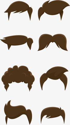 Cartoon Character Hairstyles, Mens Hairstyle Drawing, Character Hairstyles Drawing, Hair Styles Cartoon, Boys Hair Drawing, Men Hairstyle Drawing, Hair Cartoon Drawing, Vector Hairstyles, Character Hair Ideas