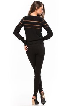 This mid to lightweight 'Killer Within Knit Sweater' from ASilio is made with just the right amount of stretch. It has ladder-slash sheer cut-outs inset around both upper and lower body of the sweater. Ribbed stretch neckline and hemline. 65% Viscose, 35% Nylon Fitted Pointelle Knit Sweater For Layering, Stretch Fine Knit Sweater For Layering, Fall Layering Mesh Top With Mesh Sleeves, Stretch Knit Top For Layering, Fall Mesh Top For Layering, Stretch Pointelle Knit Tops For Night Out, Fall Stretch Mesh Top For Layering, Stretch Turtleneck Sweater With Pointelle Knit, Stretch Open Knit Sweater For Layering