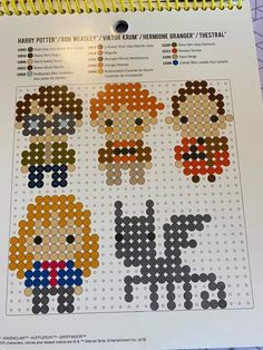 the cross stitch pattern for harry potter and his friends