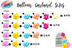 Balloon Clusters Clusters for Balloon Garlands and Balloon Arches Designed for Balloon Artists Tuftex Sempertex Kalisan DIY Balloons - Etsy Tuftex Balloon Garland, Balloon Arch Pricing Guide, Ballon Cluster Ideas, Balloon Clusters Diy, Balloon Organization, Square Balloon Arch, Colorful Balloon Arch, Balloon Hacks