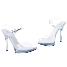 PRICES MAY VARY. See-through dress shoe featuring two-piece upper and clear platform and heel Metallic fabric tab with adjustable buckle closure Pig leather insole Square toe Clear Dress, Ellie Shoes, Metallic Fabric, Dress Shoe, Dress Sandals, Heeled Sandals, Special Features, Dress Shoes, Two Piece