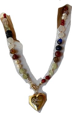 Spiritual Beaded Necklaces With Gemstone Accents, Spiritual Beaded Necklace With Gemstone Accents, Gold Long Beaded Necklaces With Stones, Gold Round Beads Gems And Cabochons, Gold Round Beads With Stones, Spiritual Beaded Necklaces For Jewelry Making, Gold Spiritual Gemstone Beads, Gold Beaded Gemstones As Gift, Gold Beaded Pendant Necklaces With Stones