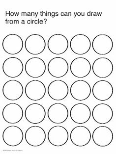 a printable worksheet with circles and the words how many things can you draw from a circle?