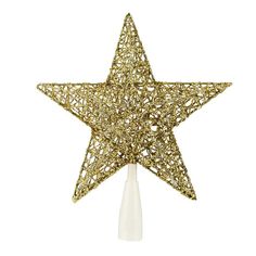 34854991 Holiday/Christmas/Christmas Ornaments and Tree Toppers Led Tree Topper, Star Christmas Tree Topper, Star Christmas Tree, Frosted Tree, Warm White Lights, Gold Glitter Stars, Led Christmas Tree, Star Tree Topper, Star Of Bethlehem