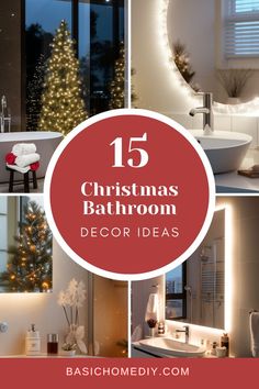 christmas bathroom decor ideas that are easy to do in the evening and on the night