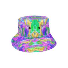 These Colorful Bucket Hats feature a Rainbow Colors Fiesta Succulent Sedum Rosette Original Design and will keep the Sun off your face on your trips to the Beach! The Unisex construction make it perfect for Women, Men, Teens and Tweens. Made from Chino Cotton Twill – these bucket hats are soft, comfortable, and fun! This Original Digital Oil Painting by My Rubio Garden features a beautiful colorful flowering Rainbow Colors Fiesta Succulent Sedum Rosette. The result is a dramatic, colorful explos Colorful Adjustable Bucket Hat, Adjustable Pink Bucket Hat For Festival, Colorful Adjustable Fun Bucket Hat, Colorful Adjustable Festival Hats, Whimsical Multicolor Adjustable Hat, Whimsical Adjustable Multicolor Hat, Adjustable Multicolor Hat For Music Festival, Adjustable Green Bucket Hat For Festivals, Funky Green Adjustable Hat