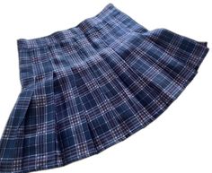 Dark Blue Plaid, Blue Skort, Plaid Pleated Skirt, Text Me, Blue Plaid, Pleated Skirt, Side Zipper, Dark Blue, Color Blue