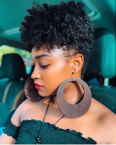 💚🖤🧡Love! Tapered Natural Hairstyles, Natural Hairstyles For Women, Short Natural Haircuts, Tapered Haircut