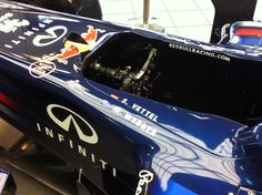 the front end of a red bull racing car