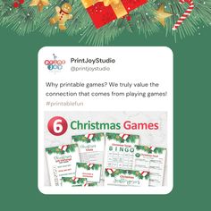 the christmas games page for pinterlot studio