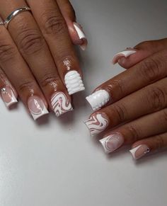 Nail Designs No Acrylic, Abstract Nails, Dope Nail Designs, Unique Acrylic Nails, Acrylic Nails Coffin Short, Short Acrylic Nails Designs, Pink Acrylic Nails