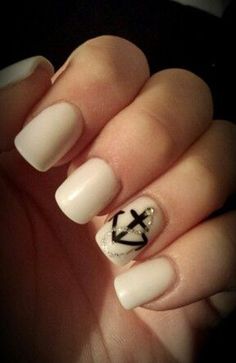 anchor nail art - 60 Cute Anchor Nail Designs Anchor Nail Designs, Anchor Nail Art, Anchor Nails, Cruise Nails, Nautical Nails, Gold Acrylic Nails, Navy Nails, Fetty Wap, Anchor Design