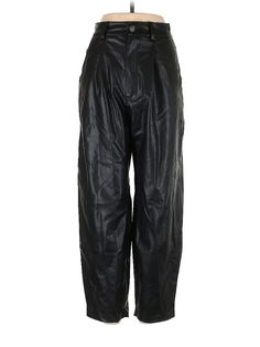 Zara Faux Leather Pants Size: 0 Black Bottoms - used. 100% Polyester, Cropped, High Rise | Zara Faux Leather Pants - High Rise: Black Bottoms - Size 0 Zara Faux Leather Pants, Black Faux Leather Pants, Leather Pants Women, Faux Leather Pants, Women Leather, Black Bottoms, Black Faux Leather, Leather Pants, Womens Bottoms