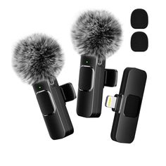 NEW Wireless Lavalier Microphone Audio Video Recording Mini Mic For iPhone Android Laptop Live Gaming Mobile Phone Microphone Phone Microphone, Android Laptop, Wireless Microphone, Top Selling