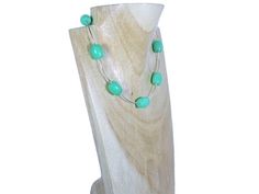 Handmade designer necklace with chunky green Aventurine beads & Sterling Silver curved tubes Designer Necklace, Green Bead, Beads Necklace, Green Aventurine, Necklace Handmade, Semi Precious Gemstones, Handmade Necklaces