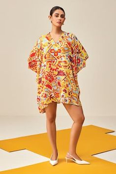 Buy Blue Crepe Printed And Embroidered Tropical V Neck Sunshine Kaftan & Pant Set For Women by Rishi & Vibhuti Online at Aza Fashions. Multicolor Printed Kaftan For Loungewear, Beachwear Kaftan With Vibrant Print And Kimono Sleeves, V-neck Printed Kaftan For Summer, Festive Kaftan With Printed Motifs For Vacation, Festive Vacation Printed Kaftan, Spring Beach Kaftan With Printed Motifs, Beachwear Printed Short Sleeve Kaftan, Festive Beach Kaftan With Printed Motifs, Beach Kaftan With Printed Motifs And Kimono Sleeves