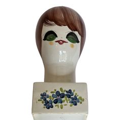 1960's ahnd painted mannequin head for hat display or wig.  Today these are just great iconic figures to capture a time in our history.  Made in Italy, where else could such chic be so glamorous? Painted Mannequin, Hat Stand, Hat Display, Wig Hat, Mannequin Head, Hat Stands, Mannequin Heads, Olaf The Snowman, Wigs