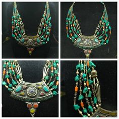 A Very Beautiful Handmade Bohemian Necklace Specially Designed By An Artisan In Kathmandu Nepal This Necklace Is Rich Of Beautiful And Charming Stones Including Natural Tibetan Turquoise And Coral Length is 13 Inches weight : 5.7880 Oz ( 164.00 Grams) Bohemian Multicolor Decorative Jewelry, Bohemian Turquoise Necklaces For Rituals, Artisan Green Beaded Necklace For Festivals, Artisan Green Beaded Necklaces For Festivals, Green Artisan Necklace For Festive Occasion, Bohemian Green Beaded Necklace For Festive Occasions, Green Bohemian Beaded Necklace For Festive Occasions, Festive Green Bohemian Beaded Necklaces, Festive Green Artisan Necklace