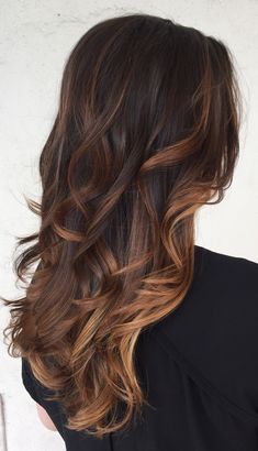 Brown and caramel balayage ombré by @brittanybyrdhair Caramel Hairstyles, Balayage Caramel, Brunette Balayage Hair, Lily Aldridge