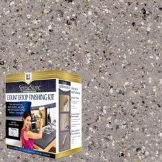 SpreadStone Mineral Select Countertop Finishing Kit is real stone in a unique three-step system that adds an elegant new surface to existing laminate kitchen and bath countertops -as well as old kitchen tabletops, bar tops, coffee tables and other surfaces. The complete process is fast and simple, requiring no special tools or time-consuming creative skills to achieve outstanding results. Simply roll on each layer as directed to achieve decorative and lasting functional surfaces fast. Daich Coun Daich Countertop, Countertop Refinishing Kit, Countertop Refinishing, Epoxy Countertop Kit, Method Soap, Bath Countertops, Resurface Countertops, Faux Paint Finishes, Countertop Kit