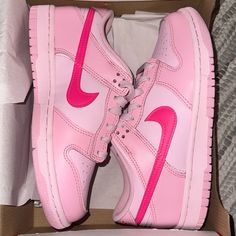 Triple Pink Dunks. Brand New. -5y Toddler Nike Shoes, Pretty Sneakers, Pink Nike Shoes, Preppy Shoes, Pretty Shoes Sneakers, Jordan Shoes Girls, All Nike Shoes, Pink Nike, Cute Nike Shoes