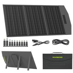 the solar panel is being assembled and ready to be used as a power source for an electric device