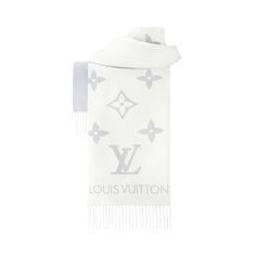 LOUIS VUITTON® - Reykjavik Scarf - Light Grey Inverted Colors, Micro Bags, Louis Vuitton Official Website, Classic House Design, Refined Aesthetic, Ballerina Pumps, Trunk Bag, Cadeau Couple, Monogram Pattern