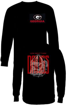 PRICES MAY VARY. Screened Front Left Chest Graphic Machine Washable on Cold, Tumble Dry Made From 100% Cotton Material Long Sleeved Tee, Crew Neck Collar Standard Fit Body, Back Screened Team Graphic Collar Style : Tee,Collarless Let everyone know what team you cheer for on gameday coming and going in the Georgia Tall Dawgs Mascot 2-Sided Long Sleeve Tee Shirtwhich comes in black with a standard-fit body which is made from machine washable 100% Cotton material for a comfortable fit and feel. To What Team, Weekend Wardrobe, Long Sleeve Tee Shirts, Fit Body, Neck Collar, Long Sleeve Tee, Black Long Sleeve, Collar Style, Cool Shirts