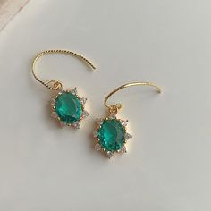 Birthstone Gifts, Gold Lace, Blue Gemstones, Aqua Green, Cuff Earrings