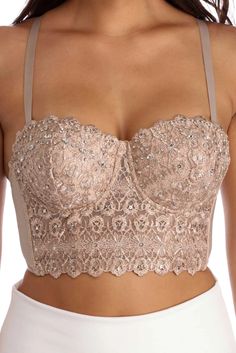 Rave Inspo Outfits, Couple Dates, Swirl Tattoo, Lace Bustier Top, Sequin Bra, Lace Bras, Trendy Fashion Tops, Lace Bustier, Pretty Lingerie