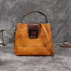 Item Code: 4638874173502 Material: Leather Patern: Solid Color Highlight: Stitching Usage: Handbag,Shoulder Bag,Crossbody Bag PS:We adopt the top leather,each bag is limited edition.There may be a little different in the color and the leather grains. Bucket Bag Style, Large Shopper Bag, Handbag Making, Bags Sewing, Bucket Handbags, Leather Handbags Crossbody, Orange Bag, Leather Bucket Bag, Leather Bucket