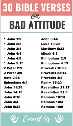 the 30 bible verses for bad attude, with hand prints on it