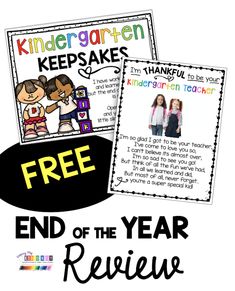 two posters with the words end of the year and an image of children holding hands