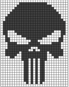 a cross stitch pattern with the skull on it