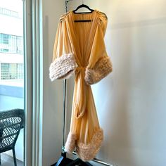 Catherine D’lish Dusty Peach Rita Sheer Dressing Gown. 50”-55” Sz S. Never Worn. Sheer Dressing Gown, Dusty Peach, Sleepwear Robe, Dressing Gown, Women's Intimates, Gowns Dresses, Fast Delivery, Full Service, Women Shopping