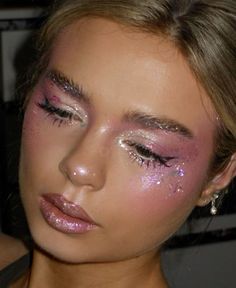 Glitter Makeup | Makeup | Date Night Makeup Makeup Date Night, Gem Makeup, Concert Makeup, Sparkly Makeup, Date Night Makeup, Ethereal Makeup, Fairy Makeup