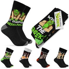 PRICES MAY VARY. Shrek Calf Socks - Step into comfort and add a dash of fun to your day with this 5 pack of Shrek calf-length socks for men. The soft and breathable material makes them ideal as work socks, mens sports socks, or for comfortable day-to-day wear Sizes Available - These mens socks come in one size (equivalent to 7-13) and are designed to fit men and teens of a variety of sizes comfortably. The soft and stretchy material provides a secure and comfy fit for a range of sizes Soft and B Backpack Drawing, Backpack Art, Mens Sports Socks, Arts And Crafts Kits, Work Socks, Double Duvet, Sock Packs, Jewelry Making Kit, Socks For Men