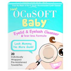 ocussoft baby eyelid and eyelashes cleanser, 20 fl oz box