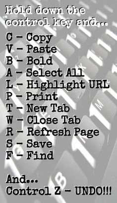 a computer keyboard with the words hold down the control key and