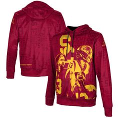 Caleb Williams established himself as one of the best quarterbacks in college football on his way to a Heisman Trophy in 2022. Now, mini-you can show their support for the USC Trojans star with this ProSphere Heisman Pullover Hoodie. The sublimated graphics on this pullover feature action shots of Williams, the school logo and team-themed graphics. This isn't only a pullover to support a great player, it'sa celebration of a season thatUSC Trojans fans will never forget. Throwback Team-colored Hoodie For Fan Gear, Throwback Team-colored Hoodie For Game Day, Team-colored Hoodie With Team Logo For Fans, College Football Season Fan Apparel Hoodie, Team-colored Football Season Sports Hoodie, Football Season Fan Gear Hoodie, Football Season Sports Fan Hoodie, Collegiate Team-colored Hoodie For Fan Gear, Team-colored Hoodie For Football Season, Sports Fan Style