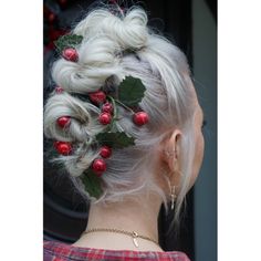 Updo On Short Hair, Hair Stylist Outfit, Beard Ornaments, Christmas Hairstyle, Dream Products, Holiday Hair Accessories, Candy Hair, Christmas Hair Accessories